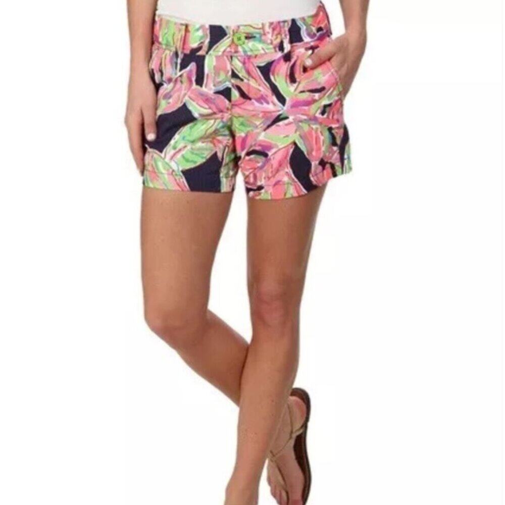 Lilly Pulitzer Callahan Shorts Women's Size 6 In Vais Print Excellent VERY gentl